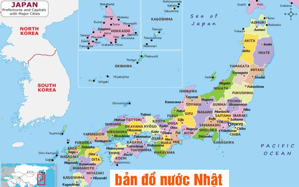 Bản đồ nước Nhật Bản đồ nước Nhật