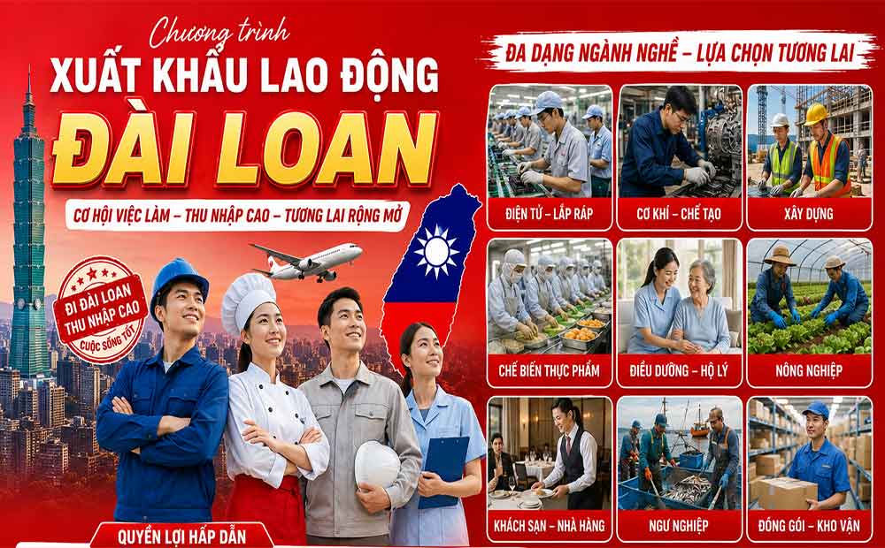 đi xuất khẩu lao động đài loan