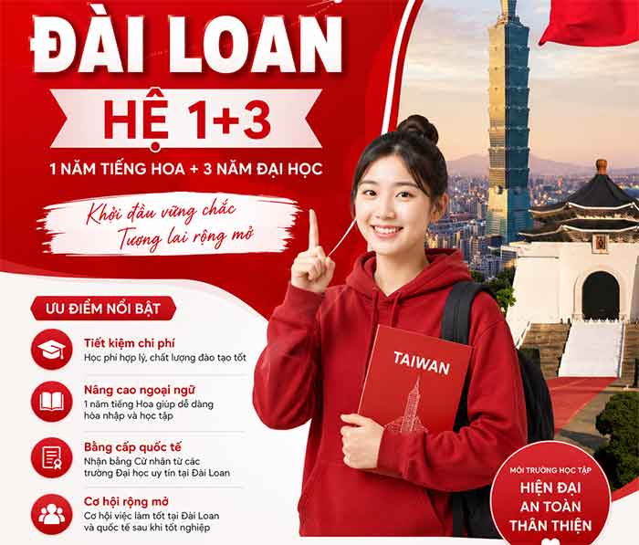 Du học Đài Loan hệ 1+3