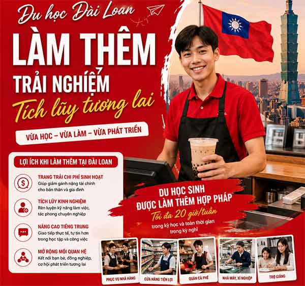 du học Đài Loan hệ vừa học vừa làm