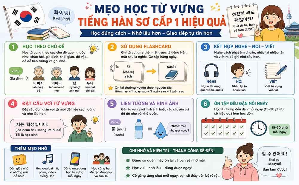 từ vựng tiếng Hàn sơ cấp 1