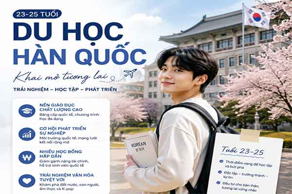 Độ tuổi 23 đến 25 tuổi có đi du học Hàn Quốc được không